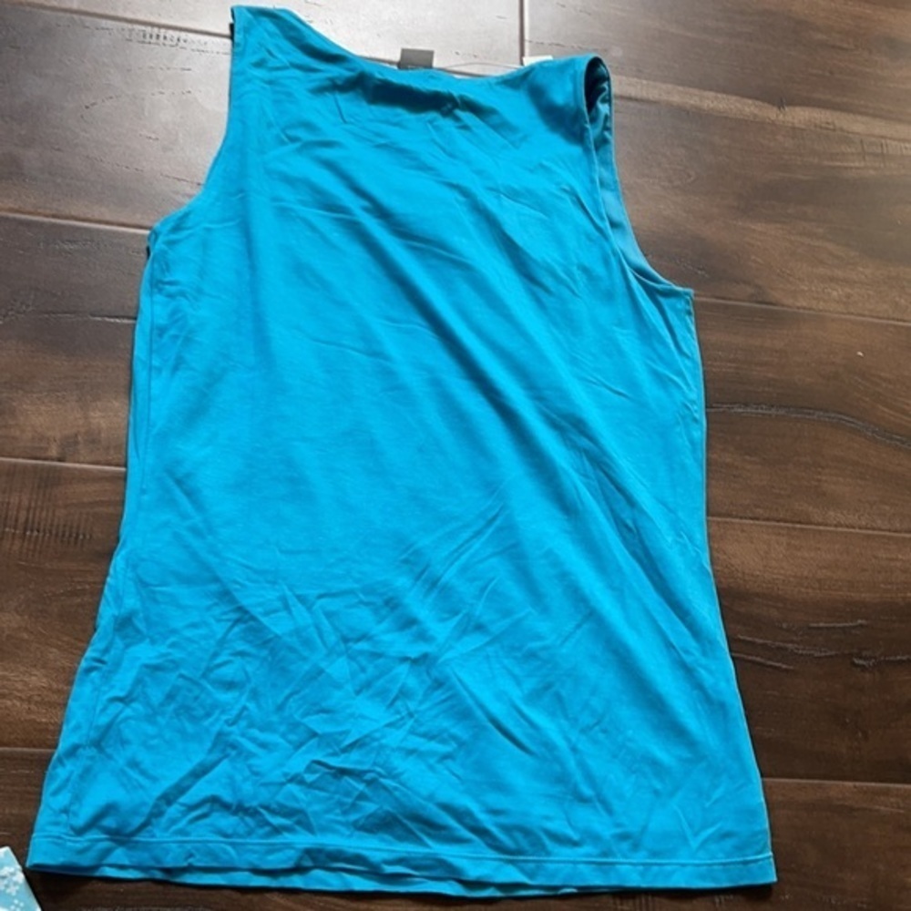 Ann Taylor Blue S/L Top - Picture 2 of 3